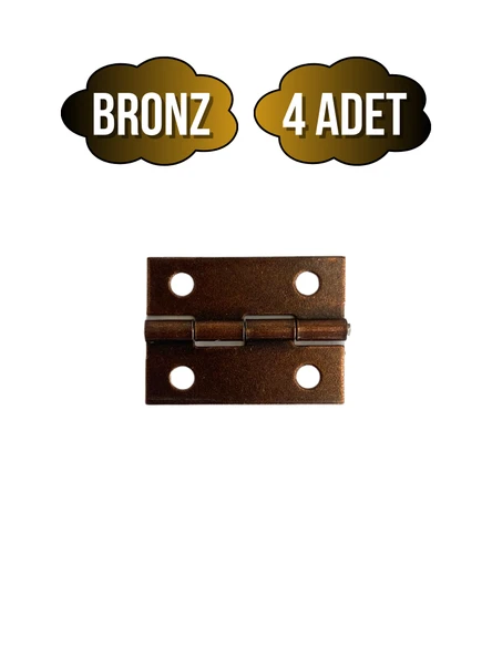 Bronz Tavla Menteşesi Mobilya Kutu Menteşesi(BRONZ)(EN:3CM BOY:2CM) Bronz BRONZ - 4 ADET ürün görseli