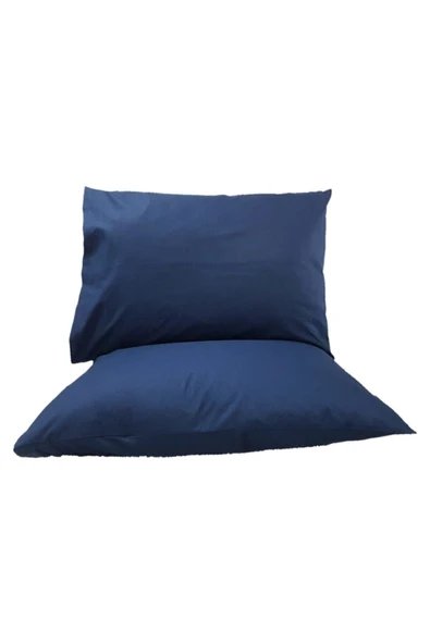 mer-tim ezberbozan ev tekstili 2'li 50x70 Renforce Lacivert Yastık Kılıfı Pamuk ürün görseli 1