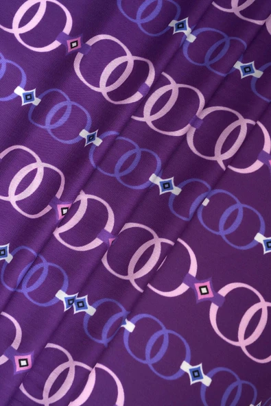 İmannoor Baklava Noor Floş Viskon Şal MOR - PURPLE 242 3014 080 - Resim 8