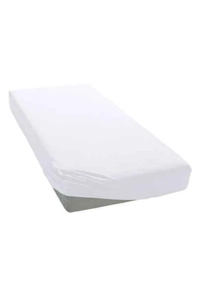 mer-tim ezberbozan ev tekstili Mer-tim Tek Kişilik 100x200 Lastikli Penye Çarşaf Beyaz ürün görseli 1