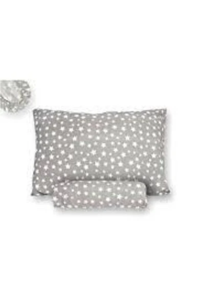 mer-tim ezberbozan ev tekstili Mer-tim Tek Kişilik 100x200 Lastikli Çarşaf Ve Yastık Kılıfı - Yıldız Desenli ürün görseli 1