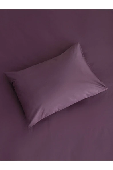 mer-tim ezberbozan ev tekstili Tek Kişilik Pamuklu Ranforce Lastiksiz Nevresim Takımı 160x220 - Gül Kurusu - 1