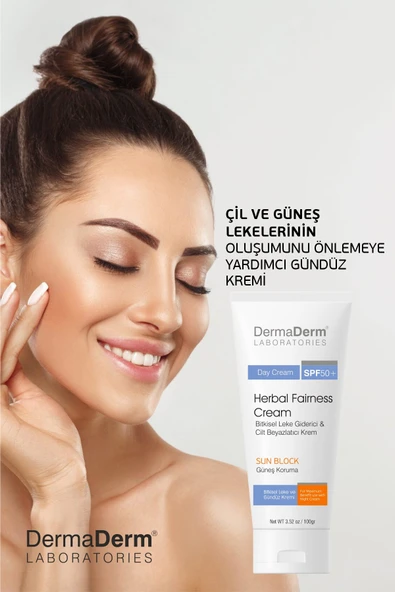 Dermaderm SPF 50+ Bitkisel Leke Giderici Cilt Beyazlatıcı Gündüz Leke Kremi 100 ml. - 4