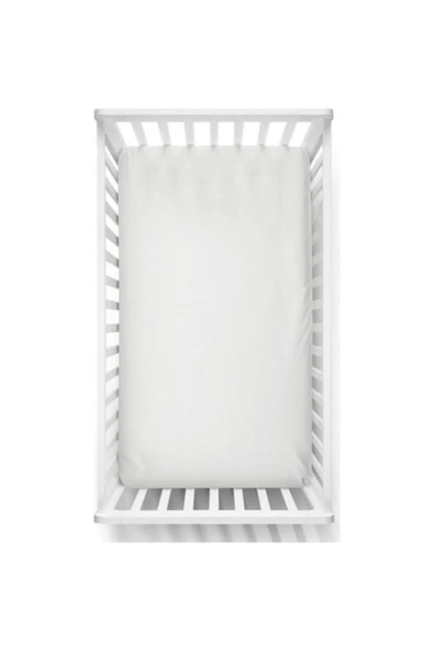 mer-tim ezberbozan ev tekstili 70x140 Penye Lastikli Bebek Çarşafı - Krem Pembe Lila 3'lü Set - 3