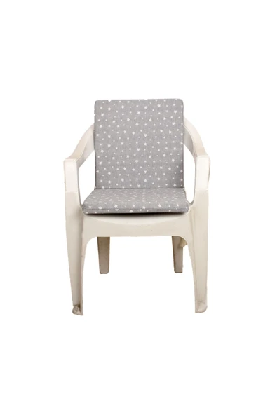 mer-tim ezberbozan ev tekstili Mer-tim Bahçe Balkon Salon Gri Yıldız Desenli Sandalye Minderi 2'li - Resim 2