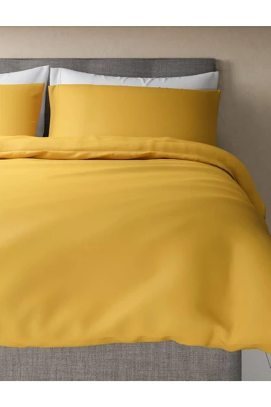 mer-tim ezberbozan ev tekstili Mer-tim Small Size 135x200 Nevresim Yorgan Kılıfı - Sarı ürün görseli 1