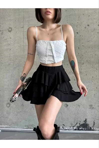 Kadın Mykonos Basic Etek - Siyah ürün görseli