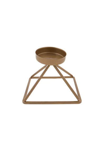 Karaca Home Geometri Mumluk Gold 13x13cm - 1