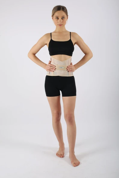 SMOOTHFİX Lumbosakral Çelik Balenli Bel Fıtık Korsesi Bel Düzleşmesi Çelik Destekli Demirli 32 CM - 2