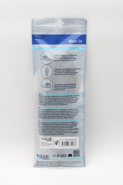 VİZOR AIR SUSPANSION HAVALI TABANLIK TERLETMEZ ULTRA HAFİF YUMUŞAK SERİNLETİCİ FOOTTECH ORTOPEDİK 38-39 - 8