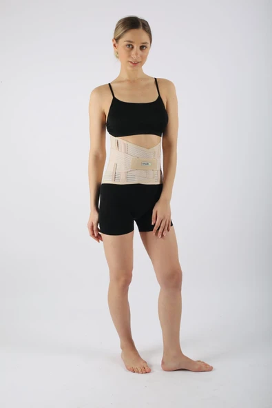 SMOOTHFİX Lumbosakral Çelik Balenli Bel Fıtık Korsesi Bel Düzleşmesi Çelik Destekli Demirli 32 CM - 6