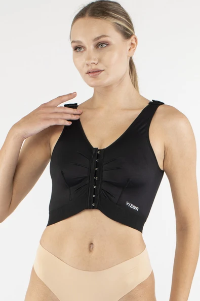 VİZOR Liposuction Operasyon Sonrası Kontrollü Destek Sütyeni Rahatlık ve Ödem Engelleme Post Op Sütyen XL ürün görseli