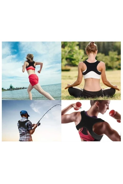 ARWEX 2 Adet Dik Duruş Korsesi Erkek Dik Durma Bel Omuz Sırt Aparatı Kamburluk Önleyici Spor Korse Standart - 3