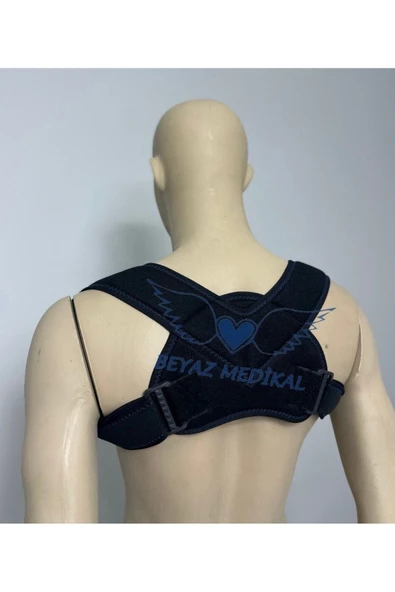 ORTHONEW Yeni Nesil Dik Duruş Korsesi Kamburluk Önleyici Korse Unisex Siyah Standart - 2