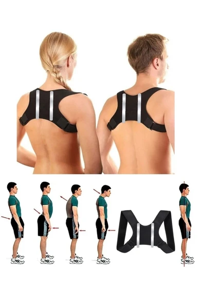 ARWEX Balenli Destekli Dik Duruş Korsesi Dik Durma Bel Omuz Sırt Aparatı Kamburluk Önleyici Spor Korse Standart - 2
