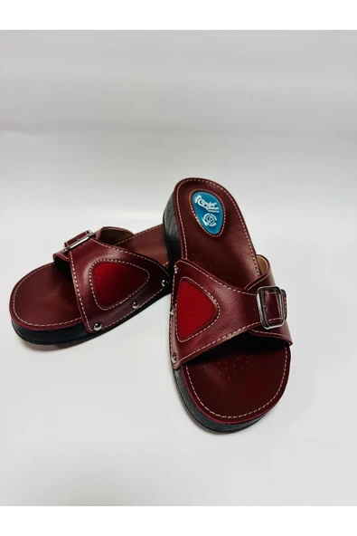 STYLE COMFORT Kadın Bordo Ortopedik Jel Destekli Tek Tokalı Terlik 41 - 6