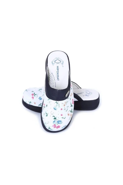 HİPOKRAT MEDİKAL SABO Hipokrat Lacivert Çiçek Desenli Hemşire/doktor Sabo 40 - 4