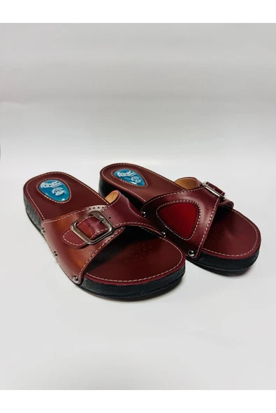 STYLE COMFORT Kadın Bordo Ortopedik Jel Destekli Tek Tokalı Terlik 41 - 5