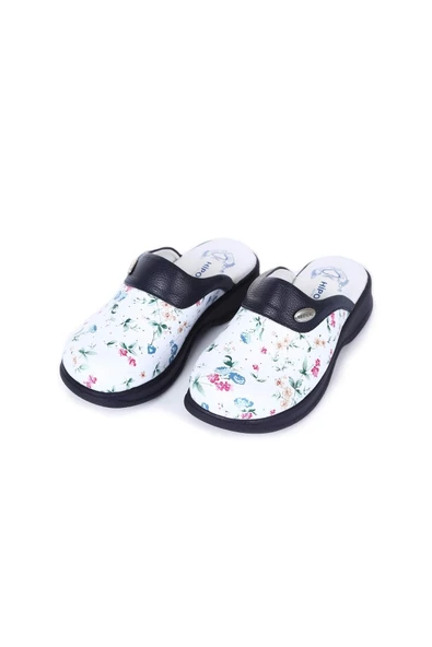 HİPOKRAT MEDİKAL SABO Hipokrat Lacivert Çiçek Desenli Hemşire/doktor Sabo 40 - 2