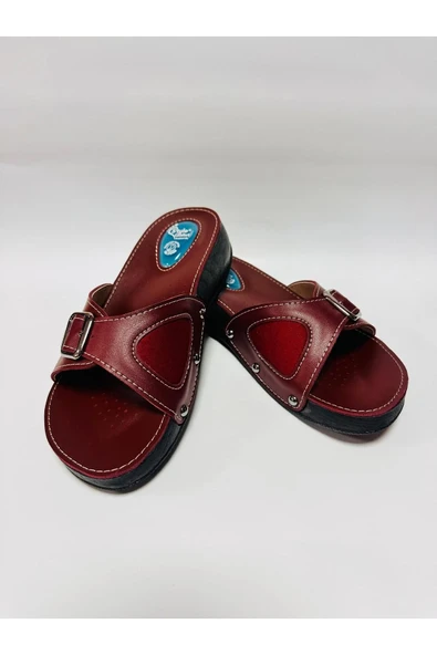 STYLE COMFORT Kadın Bordo Ortopedik Jel Destekli Tek Tokalı Terlik 41 - 3