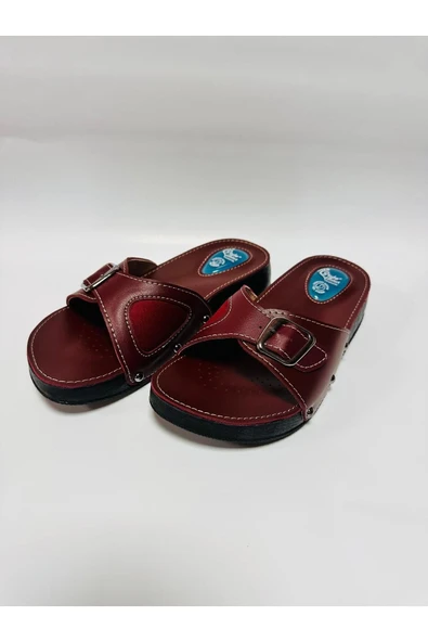 STYLE COMFORT Kadın Bordo Ortopedik Jel Destekli Tek Tokalı Terlik 41 - 2