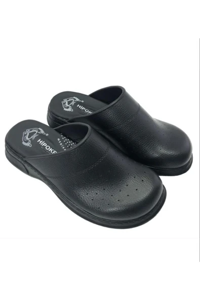 HİPOKRAT Ortopedik Sabo Terlik Doktor Hemşire Hastane Aşçı Terliği Siyah 48 - Resim 6