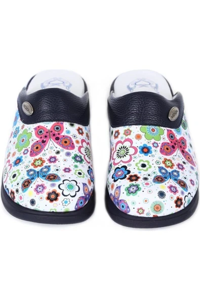 HİPOKRAT Medikal Sabo Kelebek Desenli Hemşire Doktor Sabo Terlik 38