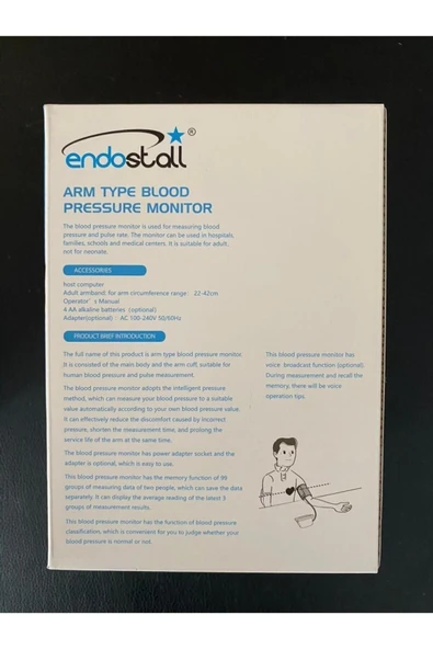 ENDOSTALL Dijital - Yeni Model - Tansiyon Aleti - Koldan Ölçer - Yk-bpa2 Kol Pilli - 2