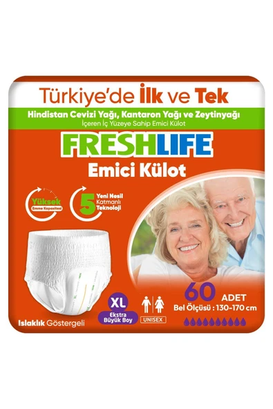 FRESHLİFE Xlarge Emici Külot 30’lu 2 Paket (60 ADET) XL