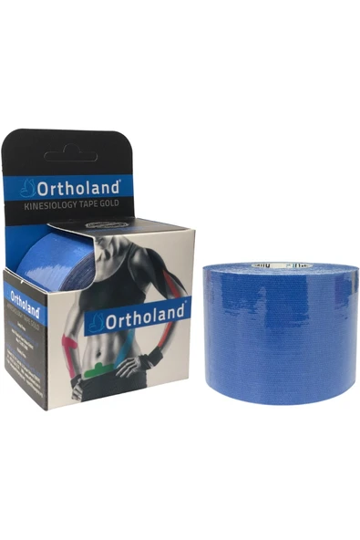 ORTHOLAND Kinesio Bandı, Spor Kas Ağrı 5cm*5mt Koyu Mavi 5