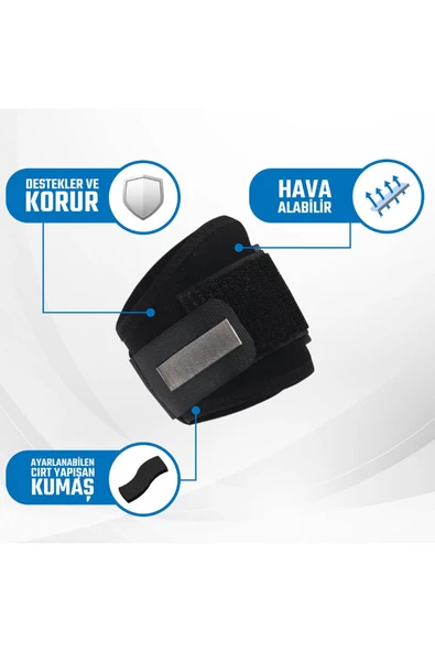BEYAZ MEDİKAL Epikondilit Dirsek Bandajı Golfçü ve Tenisçi Dirseği Dirsek Desteği Dirsek Bandı Standart - 4