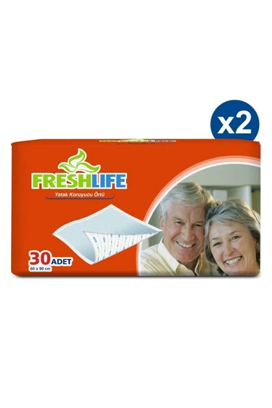 FRESHLİFE Yatak Koruyucu Örtü 60x90 Cm 30x2 (60 ADET) - 2