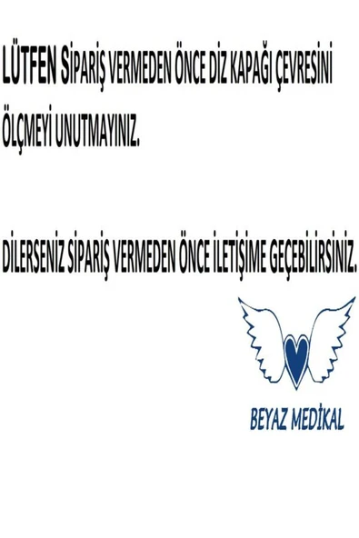 BEYAZ MEDİKAL DİZLİK DÜZ ÖRME L - 3