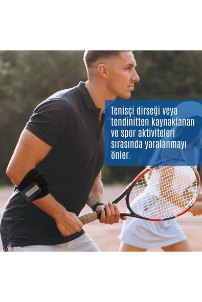 BEYAZ MEDİKAL Epikondilit Dirsek Bandajı Golfçü ve Tenisçi Dirseği Dirsek Desteği Dirsek Bandı Standart - 3