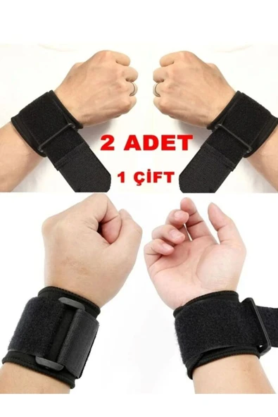 BEYAZ MEDİKAL 2 Adet El Bilek Bandajı Elastik Sporcu Bilekliği Fitness Ağırlık Destek Crossfit Body Destekstandart Tek Ebat