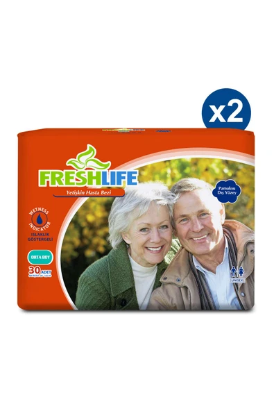 FRESHLİFE 2'li Medium Yetişkin Belbantlı Hasta Bezi 30x2 (60 ADET) M - 2