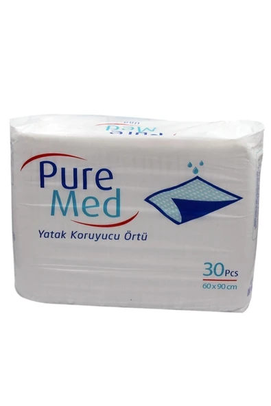 PUREMED Hasta Altı Bezi Yatak Koruyucu Örtü 60x90 Cm 30 Adet