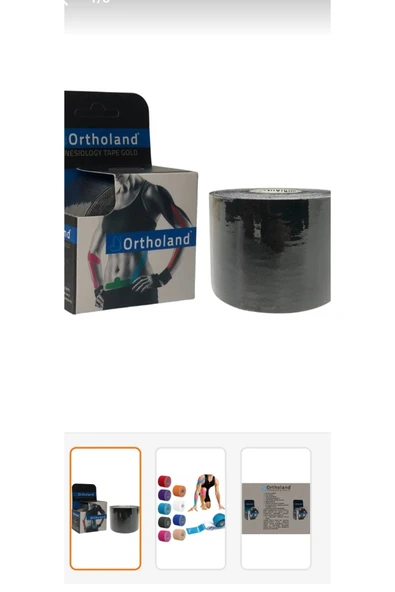 ORTHOLAND Sporcu Agri Bandi Ki?nezi?o Tape  ( 5 Adet ) Siyah Renk 5