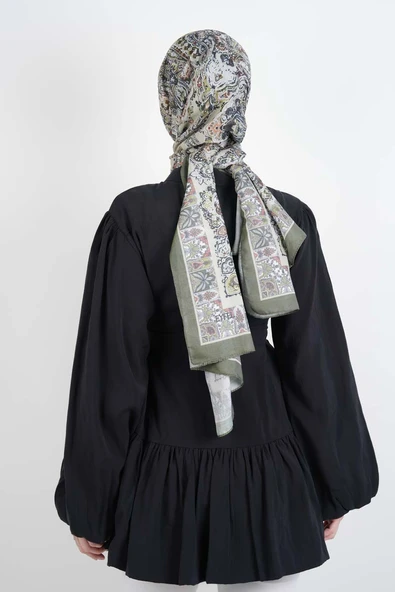 Tesettür Ceket Bel Kuşaklı Alt Fırfır Detaylı Balon Kol Fermuarlı Ceket Siyah - 4