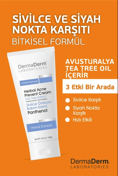Dermaderm Bitkisel Siyah Nokta Karşıtı Gözenek Temizleyici Sivilce Kremi 100 ml. - 2
