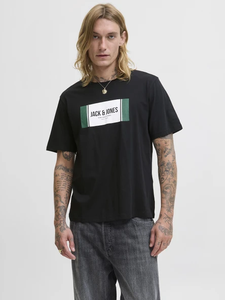 JACK JONES Yazı Baskılı Erkek Tişört 12278508 ürün görseli