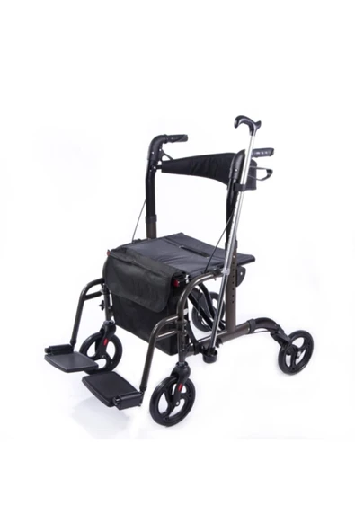 COMFORT PLUS Dm-9124 Lüx Ayak Pedallı Alüminyum Rolatör (hem Rolatör Hem Tekerlekli Sandalye) - 2