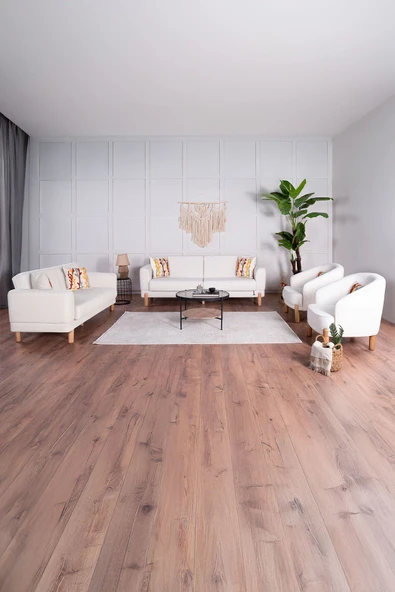 Kilim Mobilya Bohera Bohem Yüksek Ayaklı Koltuk Takımı 3 3 1 1 Krem - 8