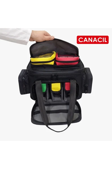 CANACIL Travma Ilk Yardım Çantası - Siyah - Mahir Serisi - Resim 5