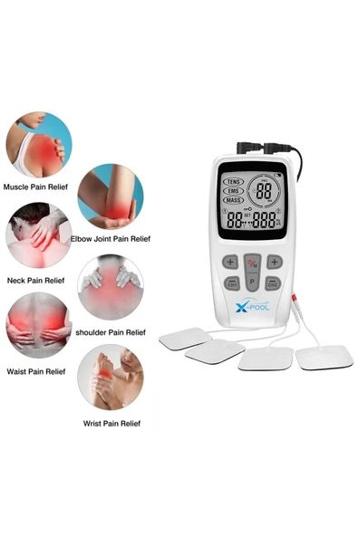 FİZYOPOL X Pool Dijital Portatif Tens Ems Masaj Cihazı, Fonksiyonel Kolay Kullanım 2 Kanal 22 Program - Resim 2