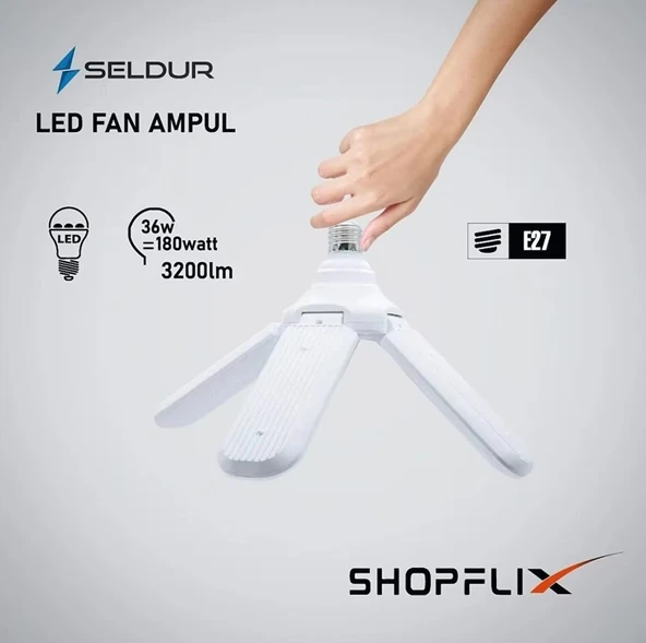 Seldur Pervane Ampul 36W 3600 Lümen Beyaz Işık ürün görseli