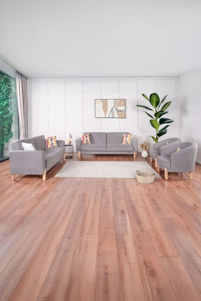 Kilim Mobilya Bohera Bohem Koltuk Takımı 3 3 1 1 Açık Gri ürün görseli 1