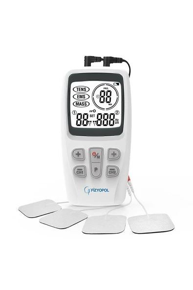 FİZYOPOL Premium,2 Kanallı Fizik Tedavi Tens Cihazı Dijital Portatif Tens, Ems, Masaj Cihazı - Resim 2