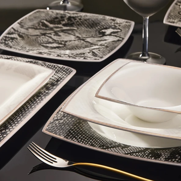 Karaca Fine Pearl Şahmeran 26 Parça 6 Kişilik İnci Kahvaltı/Servis Takımı - Resim 5