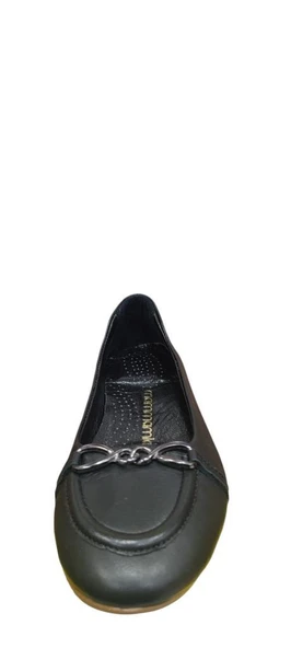 MAMMAMİA D25YA-7250 DÜZ TOPUK KADIN TOKALI DERİ BABET - Resim 3